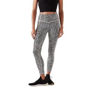 Athleta Ultimate Stash II Textured 7/8 Tight Legging Size XS White and Black